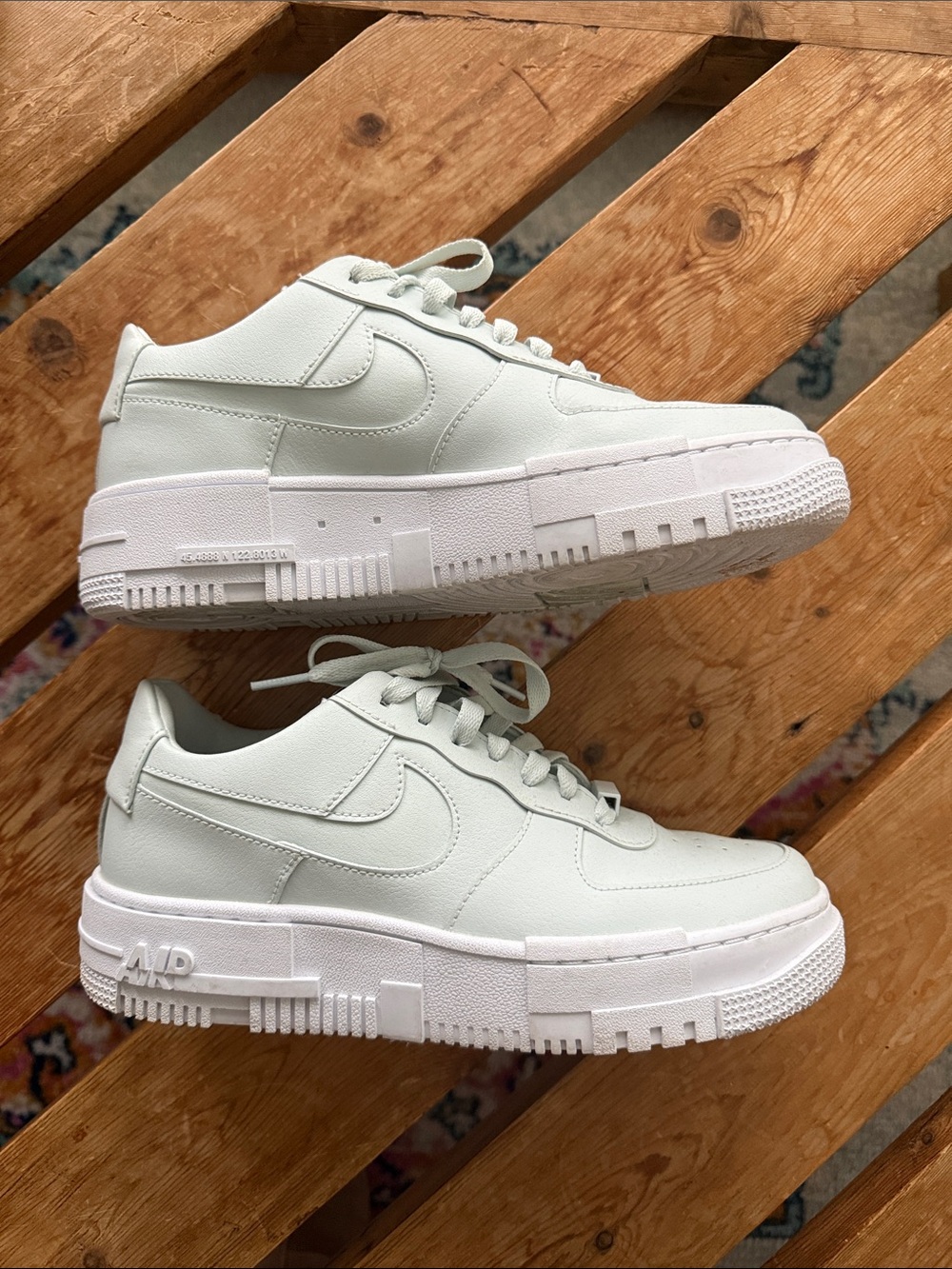Nike Women's Platform Sneakers in Pale Mint and White
